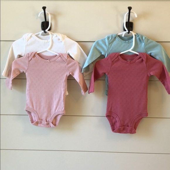 Carter's Other - Set of 4 baby infant girl long sleeve onesies